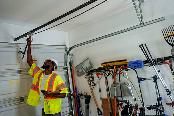Professional Garage Door Panel Replacement technician working in Carroll County County, GA